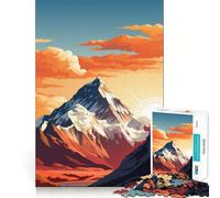 Puzzle de 1000 pièces Coucher de Soleil sur la Montagne pour Adolescents améliore la mémoire, Passe-Temps Calme, Bords précis, Cadeau d'anniversaire (38x26cm)