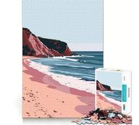 Puzzle de 1000 pièces Coucher de Soleil sur la Plage de Los Angeles Jeu d'assemblage précis Activité cérébrale Jeu Amusant pour Passer Le Temps Libre Cadeau Artistique d'anniversaire (38x52cm)