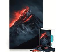 Puzzle de 1000 pièces Coucher de Soleil sur Les Montagnes enneigées pour Adolescents, idéal pour développer la mémoire, se détendre et créer des Bords Nets Surprise de Noël (50x75cm)
