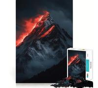 Puzzle de 1000 pièces Coucher de Soleil sur Les Montagnes enneigées pour Adolescents, Jeu de logique et de détente, découpe précise, Cadeau Artistique (38x52cm)