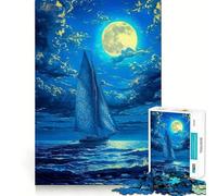 Puzzle de 1000 pièces Coucher de Soleil sur Un voilier pour Adultes renforce la mémoire, soulage Le Stress, qualité supérieure, Cadeau d'anniversaire (50x75cm)