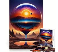 Puzzle de 1000 pièces Coucher de Soleil sur Une planète inconnue pour Adultes, idéal pour stimuler la mémoire et Passer Un Moment agréable Pièce d'art à Assembler 50x75cm