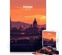 Puzzle de 1000 pièces Coucher de Soleil sur Vienne pour Adolescents, idéal pour se détendre et trouver l'inspiration, Cadeau de Noël Parfait (50x75cm)