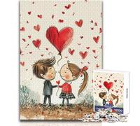Puzzle de 1000 pièces Coup de Foudre pour la Saint-Valentin 38x26cm:Un Jeu Amusant pour développer Les capacités cognitives et Offrir Un Cadeau attentionné pour la Saint-Valentin