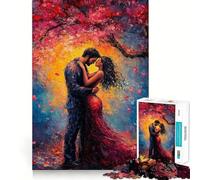 Puzzle de 1000 pièces Couple Romantique sous Un Arbre pour Adultes Stimule la mémoire, apaise l'esprit, Design créatif, Cadeau d'assemblage (38x26cm)