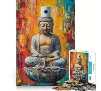 Puzzle de 1000 pièces « Couronne de Papier Toilette de Bouddha » Ajustement Parfait Jeu Stimulant pour Le Cerveau Temps de Repos Décoration Murale de Noël (50x75cm)