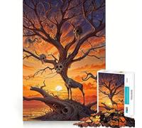 Puzzle de 1000 pièces Crâne, Branche, Racine, Animaux pour Adultes Jeu de logique Fine Loisirs Doux Bords Nets Joli Cadeau 38x52cm