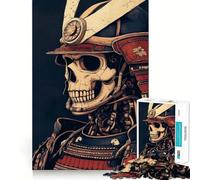Puzzle de 1000 pièces Crâne de samouraï pour Adolescents Un Jeu de réflexion Amusant et créatif (50x75cm)