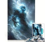 Puzzle de 1000 pièces Créature élémentaire de la tempête, Jeu Manuel, entraînez Votre Cerveau et Vos Mains, avec des pièces de Formes aléatoires entièrement emboîtables 38x26cm