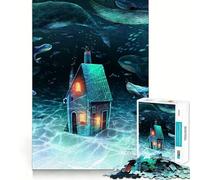 Puzzle de 1000 pièces Créatures sous-Marines Jeu de réflexion Découpe de Haute précision Défi Amusant pour Passer Le Temps (38x26cm)