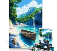 Puzzle de 1000 pièces Crique isolée pour Adultes, Puzzle Relaxant et apaisant, Image à Assembler, Cadeau du Père Noël (38x52cm)