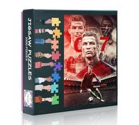 Puzzle de 1000 pièces Cristiano Ronaldo Légende du football Art mural, CR7 Iconic Glory Équipe nationale du Portugal Édition collector Puzzle 69,5 x 50,7 cm