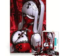 Puzzle de 1000 pièces Croix-Rouge Fille Anime pour Adultes Jeu de réflexion Passe-Temps la Maison Bords Nets Joli Cadeau (38x26cm)