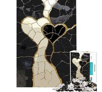 Puzzle de 1000 pièces Cœur craquelé Original Art Abstrait Jouet éducatif pour Un Jeu éducatif Stimulant idée Cadeau (Taille 75x50cm)