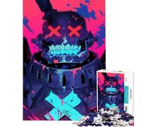 Puzzle de 1000 pièces Cyberpunk Skull Warrior Un défi à relever Un Jeu éducatif et Amusant à Faire soi-même pour Les 14 Ans et Plus (50x75cm)