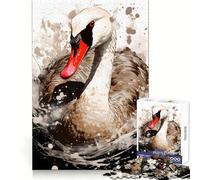 Puzzle de 1000 pièces Cygne aux Couleurs Vives pour Adolescents, idéal pour stimuler la mémoire, se détendre et créer Un Cadeau Original 38x52cm