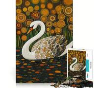 Puzzle de 1000 pièces Cygne dans Un Jardin étoilé pour Adolescents, avec découpe Lisse, idéal pour Partager Un Moment Convivial et créer Une liste de souhaits pour Le Père Noël 50x75cm