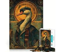 Puzzle de 1000 pièces Cygne en Costume et Casquette pour Adolescents améliore la mémoire, se détend et s’Amuse Un Cadeau Unique aux Bords Nets 38x26cm