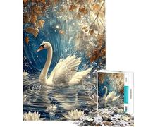 Puzzle de 1000 pièces Cygne Serein pour Adolescents Jeu de réflexion pour Adultes idéal pour Passer Le Temps à la Maison Cadeau Original d'anniversaire ou de Noël (Taille 38x26cm)