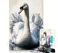 Puzzle de 1000 pièces Cygne Serein pour Adultes, Jeu de réflexion et de détente, Design à Assembler, Collection d'art (38x52cm)