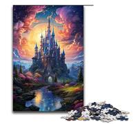 Puzzle de 1000 pièces de château Fantastique psychédélique coloré pour Adultes Puzzle Impossible Anti-Stress pour Adolescents de 14 Ans et Plus 1000 pièces (75 x 50 cm)