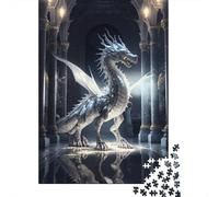 Puzzle de 1000 pièces de dragon courageux pour adultes et adolescents, puzzle en bois, jeu éducatif, défi, jouet, cadeaux d'anniversaire, 1000 pièces (75 x 50 cm)