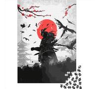 Puzzle de 1000 Pièces de Guerrier Samouraï pour Adultes, Puzzle en Bois, Jeu Éducatif pour Adultes, 1000 Pièces (75x50cm)