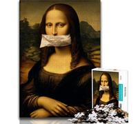 Puzzle de 1000 pièces de Papier Toilette Mona Lisa pour Adultes et Adolescents, Aide Le Cerveau à exercer des Jouets addictifs pour cultiver la Patience, Excellent Cadeau 38x26cm