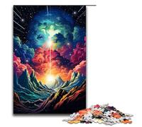 Puzzle de 1000 pièces de paysages fantastiques colorés Cadeaux pour Adultes liste de souhaits de Noël avec Le Père Noël pour Adolescents de 14 Ans et Plus 75 x 50 cm
