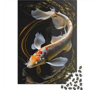 Puzzle de 1000 pièces de poisson koi pour adultes et adolescents. Puzzle en papier pour adultes et adolescents à partir de 12 ans. 1000 pièces (38 x 26 cm).
