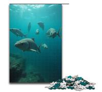 Puzzle de 1000 pièces de Poissons colorés nageant dans des eaux Peu Profondes Puzzle Amusant pour la Famille Excellent Cadeau pour Les Fans d'anime Cadeau Adulte de 1000 pièces