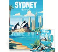 Puzzle de 1000 pièces de Sydney, Australie, pour Adultes Jeu de logique mentale, Divertissement paisible, découpe Ferme, Cadeau précieux 38x52cm