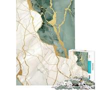 Puzzle de 1000 pièces décor Abstrait doré Jeu éducatif Stimulant Jouet Cadeau pour Femmes Hommes et familles (Taille 38x26cm)