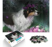 Puzzle de 1000 pièces découpé avec précision Border Collie Fabriqué en Carton pour Les 14 Ans et Plus Jouet éducatif intellectuel décompressant Super Cadeau。Taille:38x52cm/14.96x20.47pouce