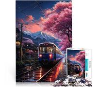 Puzzle de 1000 pièces découpé avec précision Sakura Sunset Express Fabriqué en Carton pour Les 14 Ans et Plus avec des pièces complètement interconnectées de Formes aléatoires Jouets Cadeaux。