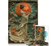 Puzzle de 1000 pièces Déesse de la Lune pour Adolescents décoration Murale, Design Lumineux et Relaxant, pour favoriser la mémoire 38x52cm