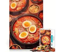 Puzzle de 1000 pièces Délicieux Bols de Ramen aux œufs Jeu de précision pour Les articulations,Amusant et Stimulant pour l'esprit Pièce de Noël décorative (50x75cm)