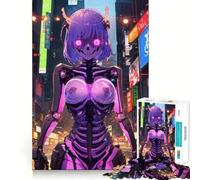 Puzzle de 1000 pièces Démon cybernétique Anime - Découpe Laser pour Un Assemblage Parfait - Activité de Partage et de Concentration idéale pour Les Proches (38x52cm)