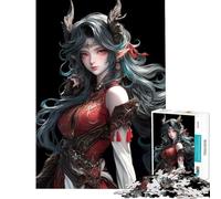 Puzzle de 1000 pièces Démon Elfe Déesse Difficile et Stimulant pour Toute la Famille Décoration Murale pour Les 14 Ans et Plus 38x26cm