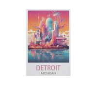 Puzzle De 1000 Pièces,Détroit, Michigan,Jeu De Puzzle pour Adultes Et Adolescents(50x70cm)-K21
