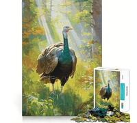 Puzzle de 1000 pièces Dinde Sauvage,Jeu de réflexion Amusant,sans Espace,Assemblage précis, pour Les réunions de Famille (50x75cm)