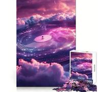 Puzzle de 1000 pièces Disque Musical et Nuages spatiaux pour Adultes, Jouet Intelligent et ludique, découpe précise, pièce d'art (38x26cm)