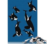 Puzzle de 1000 pièces d'orques tueuses, cadeaux de Noël, puzzles en bois pour adolescents, puzzles amusants de 1000 pièces (75 x 50 cm)