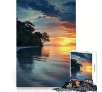 Puzzle de 1000 pièces Douce étreinte au Coucher du Soleil pour Adultes, Jeu Mental apaisant et divertissant, découpe de qualité supérieure, Cadeau d'anniversaire 38x26cm