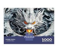 Puzzle De 1000 Pièces Dragon Artwork Mythical Design Puzzle pour Adolescents Course De Vitesse Manuelle Liste De Souhaits avec Le Père Noël Jouets Jeux Éducatifs 70x50cm/1000pcs