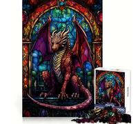 Puzzle de 1000 pièces Dragon Brise-Écailles Rubis pour Adultes Stimule la mémoire, soulage l'anxiété, Bords précis, Surprise de Noël (50x75cm)