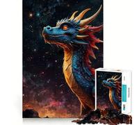 Puzzle de 1000 pièces Dragon Céleste,Ajustement Parfait,Art,entraînement Mental,Divertissement,Temps de Repos,Jeu,Cadeau apaisant de Noël (38x26cm)