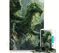 Puzzle de 1000 pièces Dragon de la Nature éveillé Découpe précise Jeu Stimulant pour Le Cerveau Loisirs Amusants Décoration de Noël Cadeau (50x75cm)