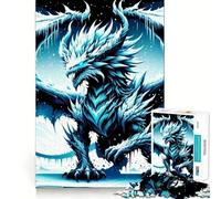 Puzzle de 1000 pièces Dragon de la tempête de Neige,découpe précise,Jeu Stimulant l'esprit,Facile à Jouer,Cadeau d'anniversaire idéal (50x75cm)