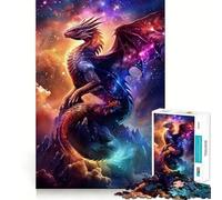 Puzzle de 1000 pièces Dragon de la Tempête Nébuleuse pour Adolescents Jeu de logique et d'adresse à Partager Décoration Murale aux découpes précises (38x26cm)